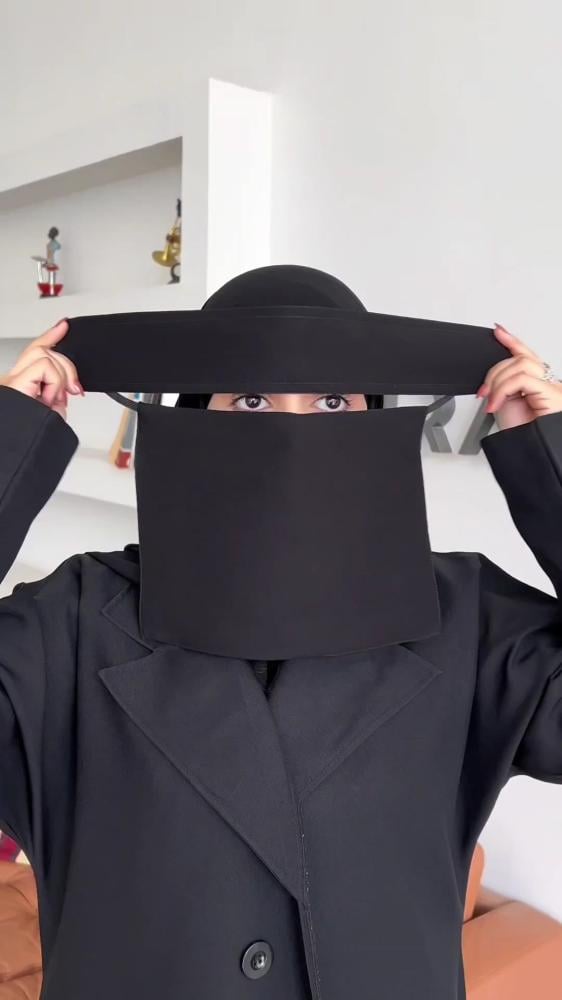 طرحه ربط + 3 نقابات نص مايل مبطن كوري - متجر دار البكري